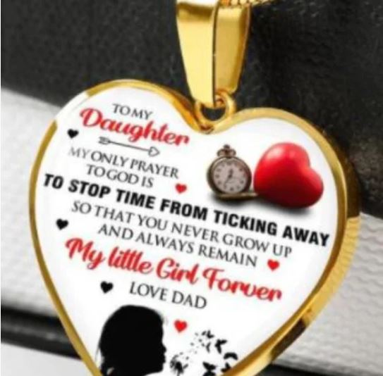 Brand New 4 pcs "To My Daughter My Little Girl Forever" Pendant Necklace. Fashion Jewelry