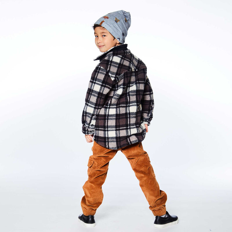 Plush Yarn Dyed Plaid Overshirt