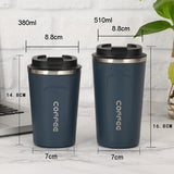 3pcs 380/510ML 304 Stainless Steel Coffee Mugs Tumbler Leakproof BPA-Free