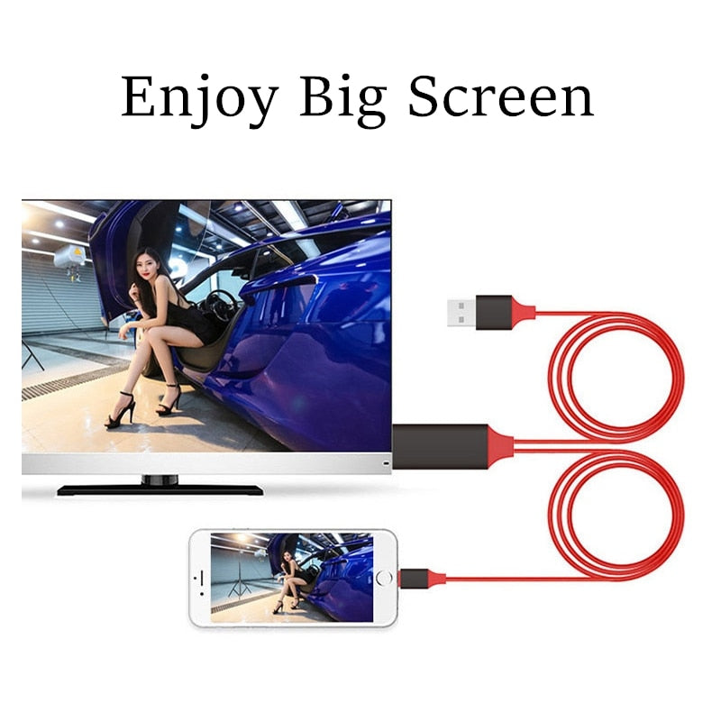 1080P HDTV Cable TV Digital AV Adapter for iPhone