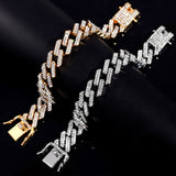 3pcs Crystal Cuban Link Bracelet Fashion Accessories