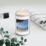 " Water Scenery " Design Scented Candle, 13.75oz Holiday Gift Birthday Gift Comfort Spice Scent, Sea Breeze Scent, Vanilla Bean Scent Home Decor