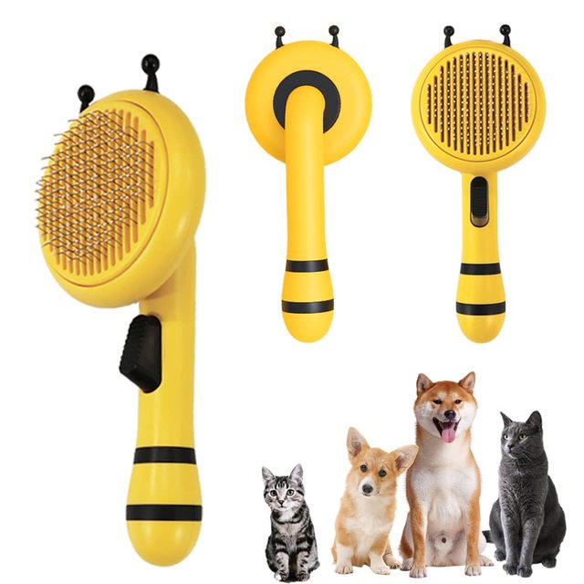 3pcs Pumpkin Pet Brush, Self Cleaning Slicker Brush Perfect Tool for Easy and Effective Pet Grooming.