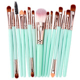 15 Pieces Soft Synthetic Fibers Makeup Brush Set