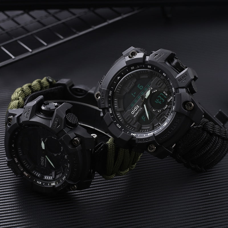 LED Watch with compass 30M Waterproof men's Sports Watch Men Sport Watch Shock Sport Watches Electronic Wristwatches