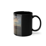 Beautiful Sunset View Design Black Coffee Cup, 11oz nature sun beach mug birthday gift holiday gifts