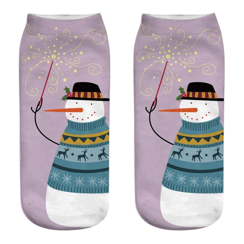 3pcs Women's 1 Pair Christmas Design Socks