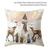 3pcs Christmas Elk Tree Cushion Pillow Cover