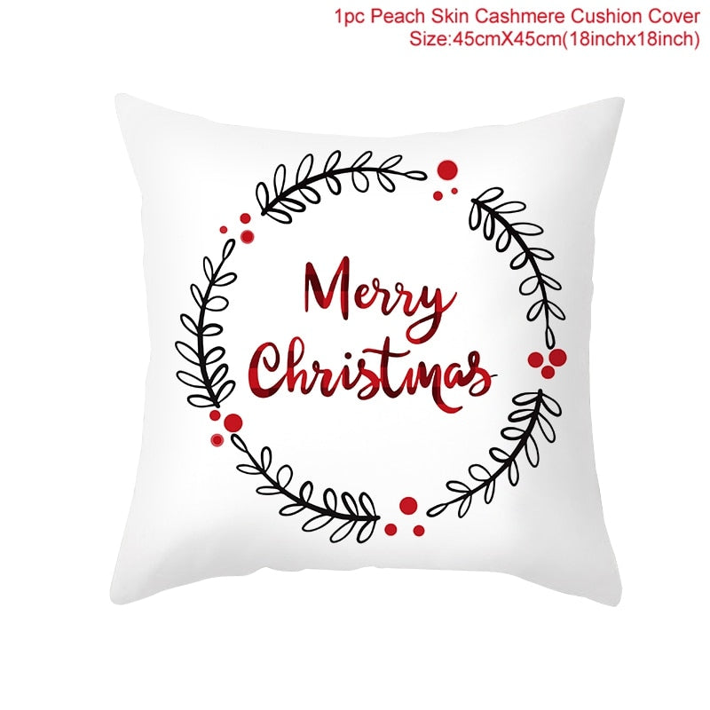 3pcs 45x45cm Cartoon Christmas Print Design Pillowcase