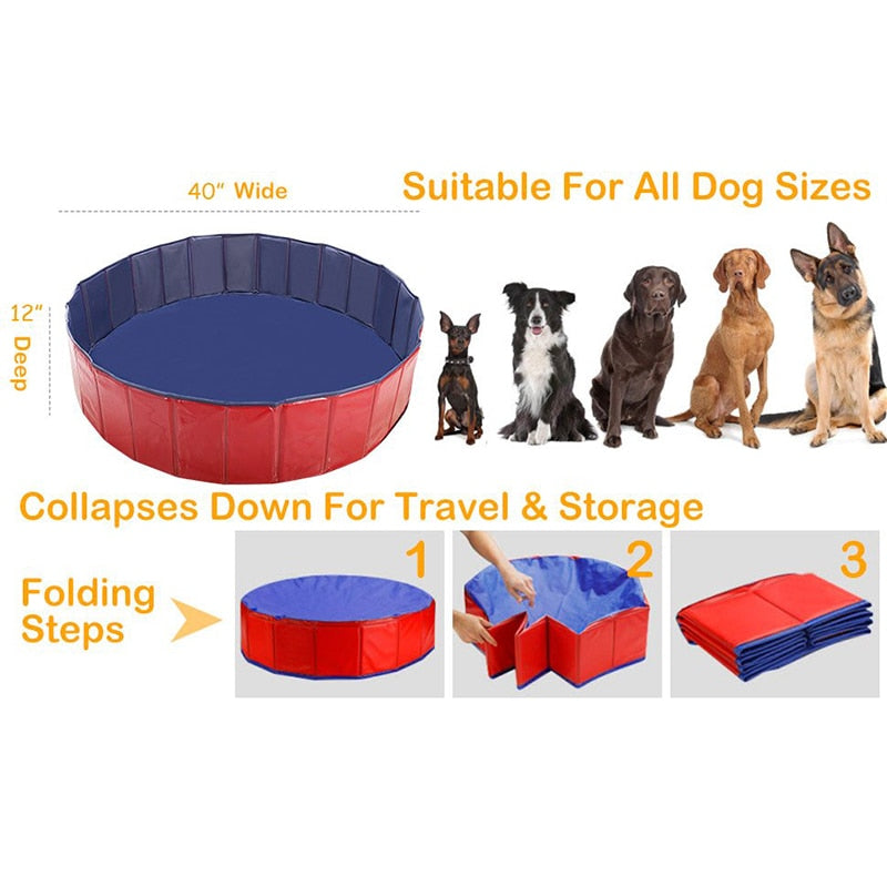 Foldable and Portable Swimming Pool Pet Bath