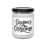 " Seasons Greetings " Scented Soy Candle, 9oz Birthday Gifts Holiday Gift White Sage Clean Cotton Lavender Sea Salt Scent