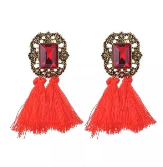 New Tassels Earrings Gem Beads. Women's Fashion Jewelry