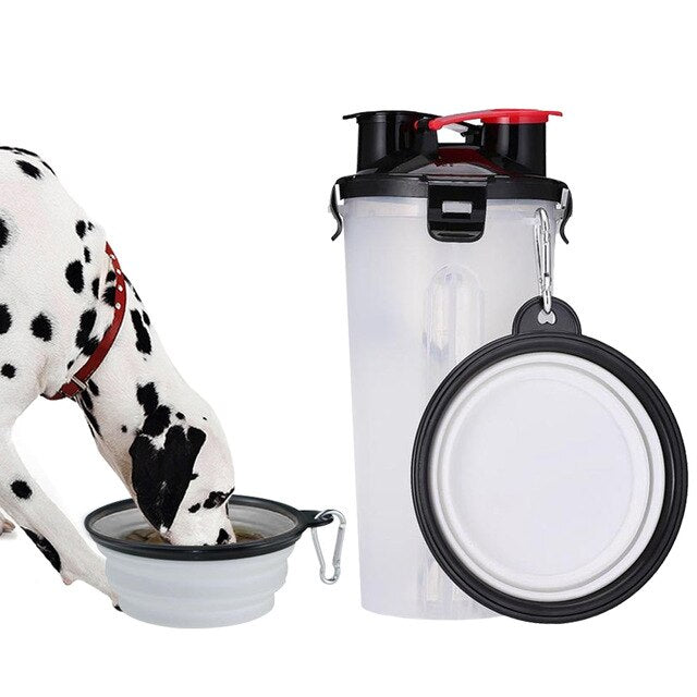 3pcs 2-in-1 Handy Dog Water Bottle With Food Container