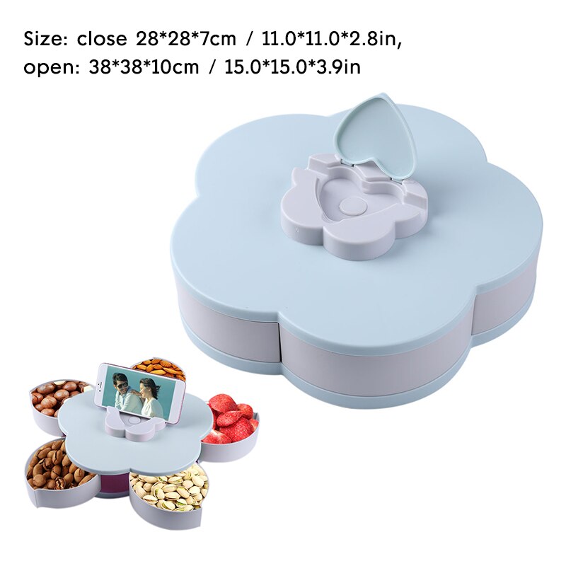 Creative Flower Petal Fruit Plate Candy Storage Box