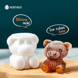 Cute Teddy Bear Food Grade Silicone Mold Ice Cube Maker