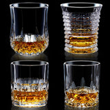 Whiskey Glass Crystal Cup Stunning Rock Style Old Fashioned Cocktail Glass with Timeless Design