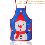 3pcs Santa Claus Christmas Non-woven Kitchen  Apron