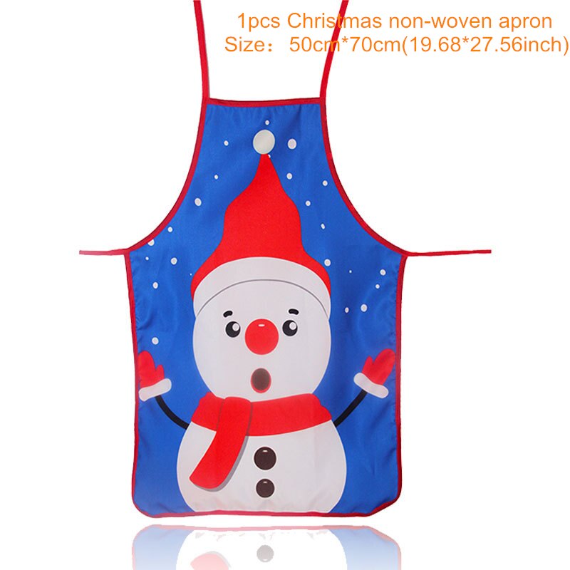 3pcs Santa Claus Christmas Non-woven Kitchen  Apron