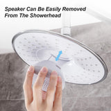 Creative Wireless Fixed Shower Head with Bluetooth Speaker