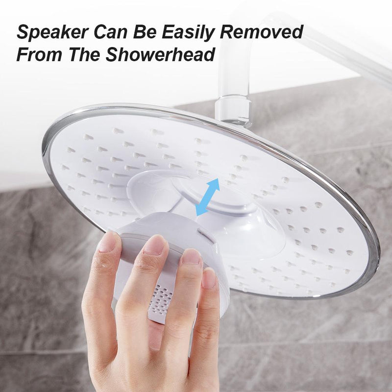 Creative Wireless Fixed Shower Head with Bluetooth Speaker