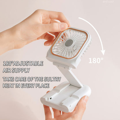 Mini Cooling Foldable Neck Hanging Fan Portable USB Charging