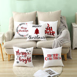 3pcs 45x45cm Cartoon Christmas Print Design Pillowcase