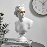 Black & White David Resin Statue Sculpture Home Decor