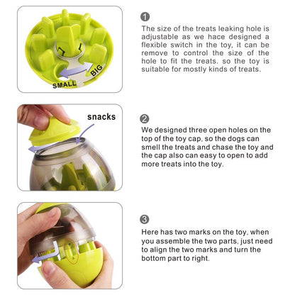 Interactive Pet Food Dispenser Dome-Shaped Toy
