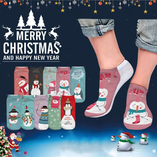 3pcs Women's 1 Pair Christmas Design Socks