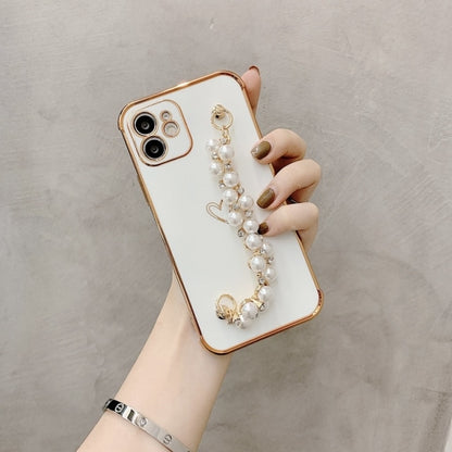 3pcs Soft Electroplated Pearl Bracelet Shockproof Phone Case For iPhone
