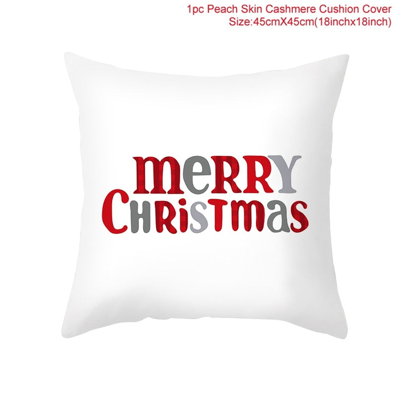 3pcs 45x45cm Cartoon Christmas Print Design Pillowcase