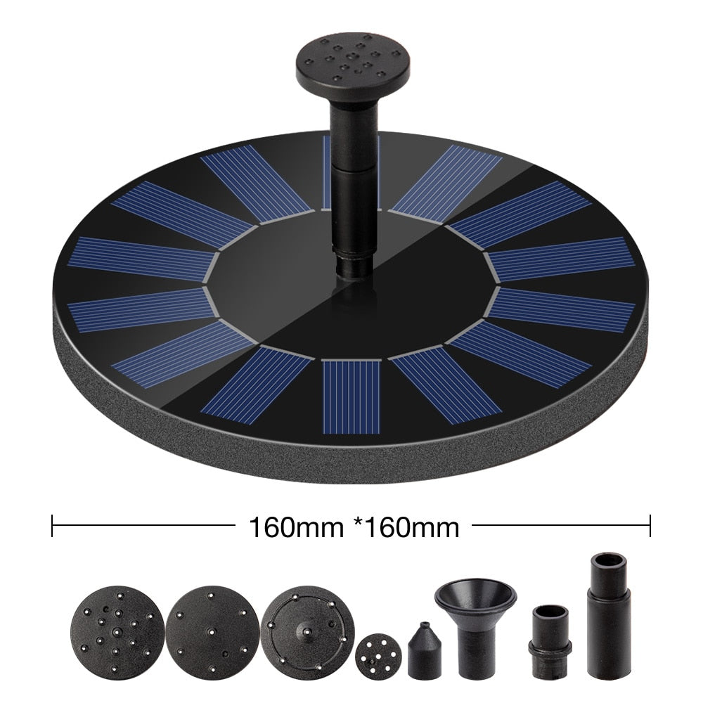 Outdoor Solar Panel Powered Fountain Pump