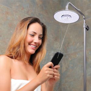 Creative Wireless Fixed Shower Head with Bluetooth Speaker