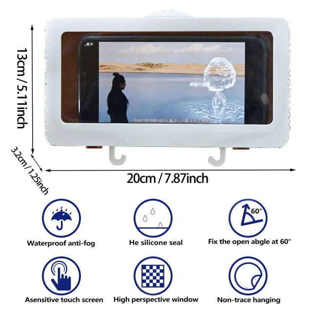 3pcs Waterproof Shower Phone Box