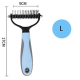 3pcs Double Sided Made Stainless Steel Bristle Dehairing Pet Brush