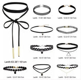 Bundle of 10 pcs NEW Black Velvet choker Gothic Punk Necklace