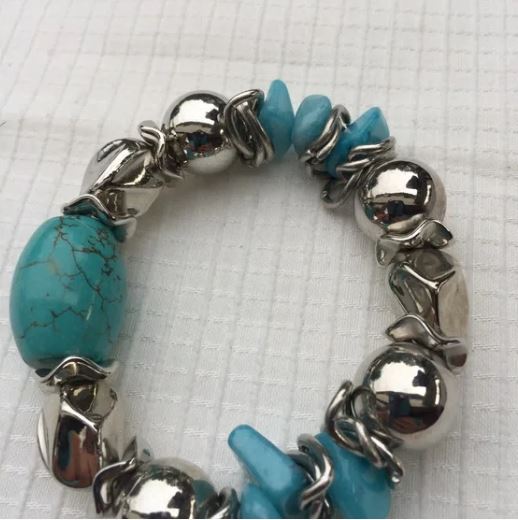 FREE with $29 purchase. Brand New Turquoise Stretch Bracelet. Women's Fashion Accessories