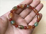 New Brown-Green Jade Stone Stretch Bracelet. Women's Fashion Accessories