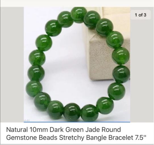 Brand New Green Lucky 🍀 Jade Stretchable Bracelet. Women's Fashion Accessories