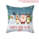 3pcs 45x45cm Cartoon Christmas Print Design Pillowcase