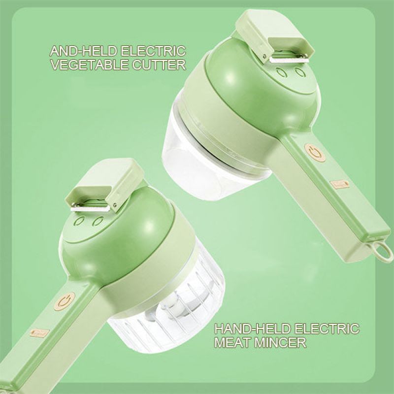 4 In 1 Electric Vegetable Cutter Set Kitchen Tools