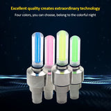 1/2 Pcs Neon Lights Tire Wheel Valve Cap Light LED Portable Durable Lightweight