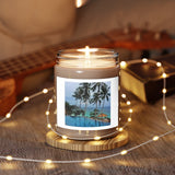 " Beautiful Scenery " Design Scented Candles, 9oz Holiday Gift Birthday Gift Comfort Spice Scent, Sea Breeze Scent, Vanilla Bean Scent Home Decor