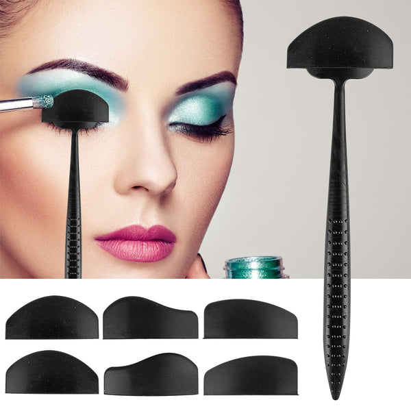 3pcs 6 in 1 Silicone Glam up Easy Crease Line Kit With Eyeshadow Brush