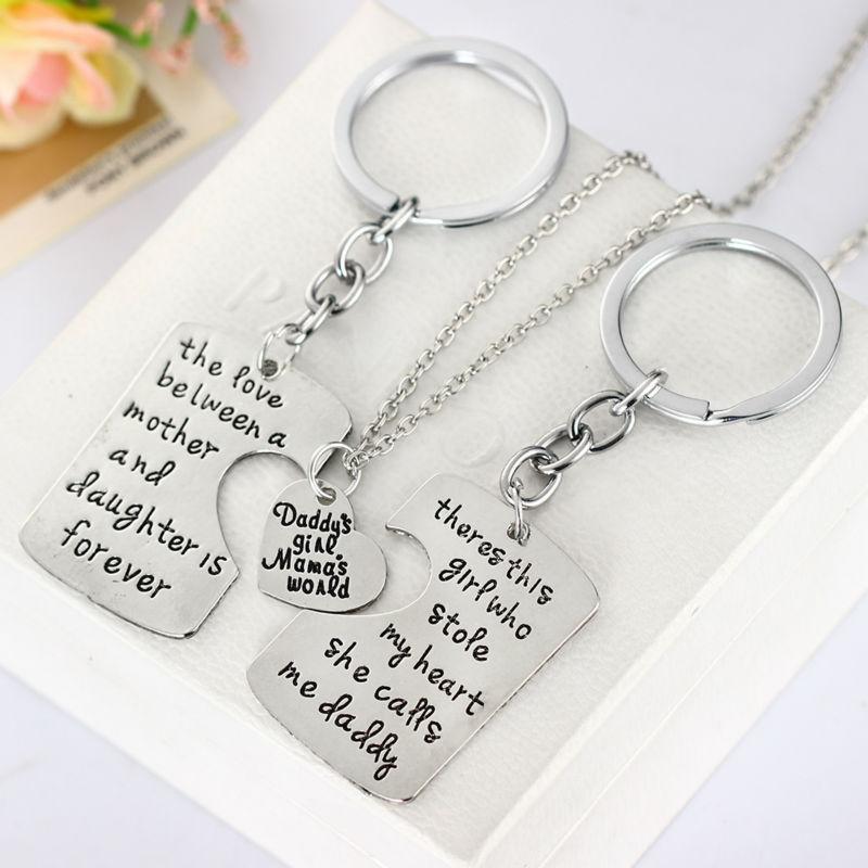 Love for My Family 3-Piece Necklace in Silver Plating