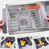 50% OFF Retractable Stainless Steel Sink Drainer Rack