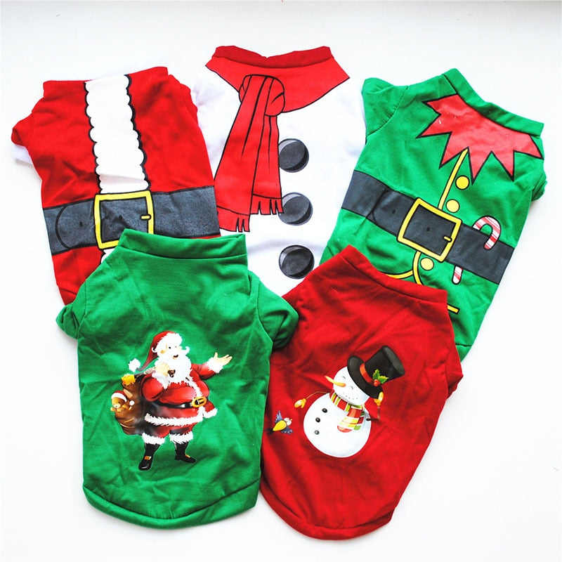 3pcs Stylish Creative Christmas Design Dog Clothes