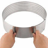 3pcs 16-20cm Stainless Steel Adjustable Retractable Circular Cake Layered Slicer Cutter