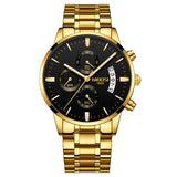 Men's Elegant Wrist Watches Sleek, Gold design, and Stylish Timepiece