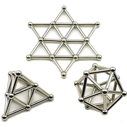 LOADS OF FUN WITH MAGNETIC STICKS AND STEEL BALLS TOY BUILDING SET